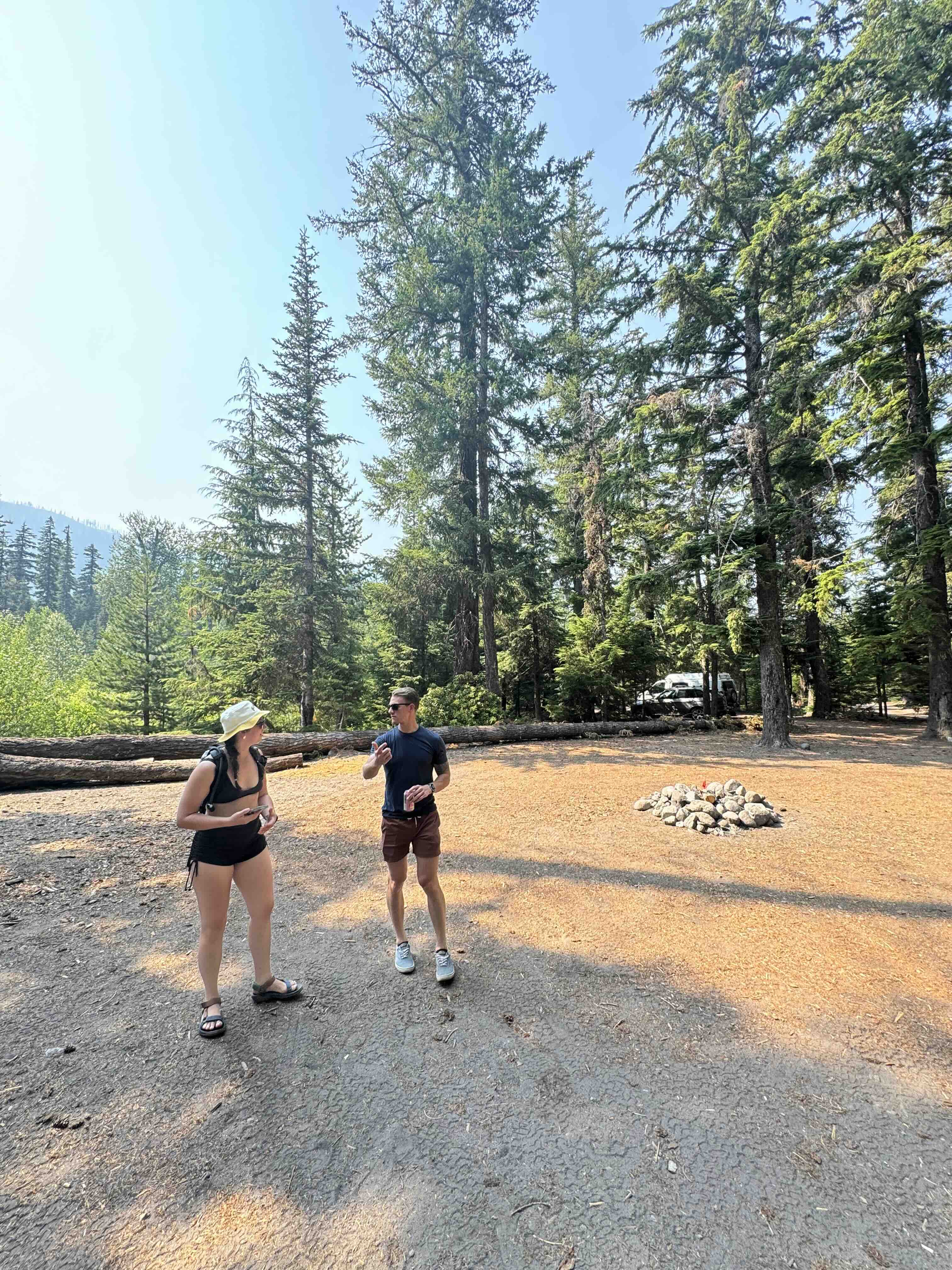 Parking area in the forest